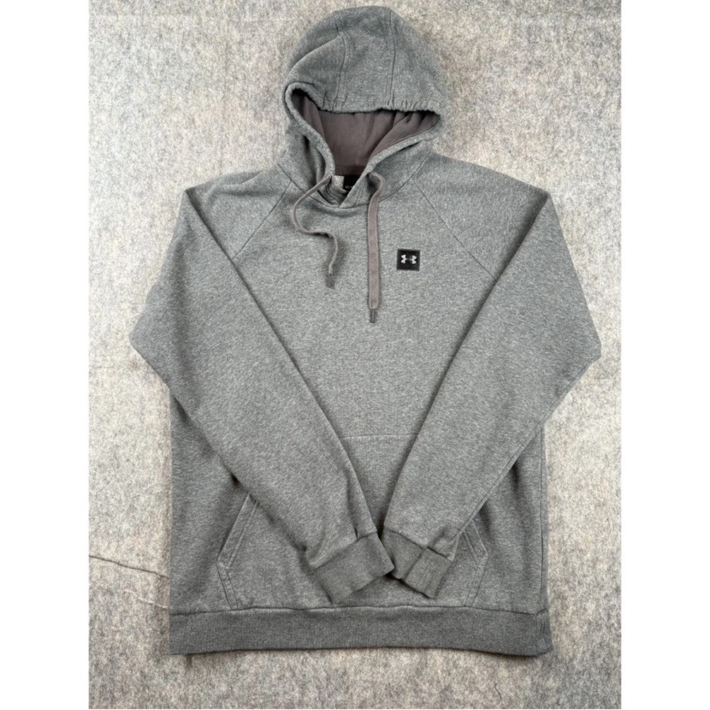 Under Armour Rival Fleece Sweatshirt Men's Large Heather‎ Gray Hooded Pullover